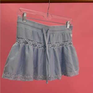 Urban Outfitters Gray Bubble Mini Skirt with Tie Front